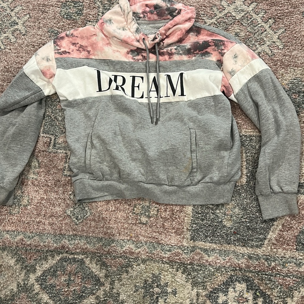 Flirtitude Dream Hoodie in Gray and Pink